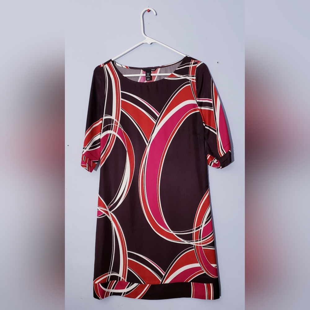 H&M Multicolored 60s Style Mod Shift Dress - image 1
